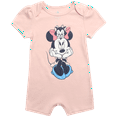 thumbnail image 6 of Disney Baby Girls Romper - 2 Pack Minnie Mouse Pooh Little Mermaid Short Sleeve Bodysuit (Newborn/Infant), 6 of 7