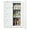 White, variant on Small Pantry Cabinet with Door and Shelves, 33'' Kitchen Pantry Cabinet Freestanding Wooden Bathroom Storage Cabinet with 4 Drawers for Kitchen and Dining Room, Black