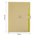 thumbnail image 5 of Dujiujun Smile Face Design File Organizer A4 Size Document Filing Folder with 4 Pages 5 Layers Reinforced Plastic Snap Closure File Sorter, 5 of 8