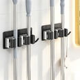 thumbnail image 6 of Clearance Under $5 | Mop and Broom Holder Wall Mount, 304 Stainless Steel Utility Rack with Adhesive No-Drill Installation for Kitchen, Laundry, and Bathroom, Silver, 6 of 9