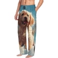 thumbnail image 6 of Gukieu Cute Angel Winged Dog Print Men's Home Trousers, Elastic Drawstring Home Pajamas Clothing Suitable for Adult Men-Small, 6 of 6
