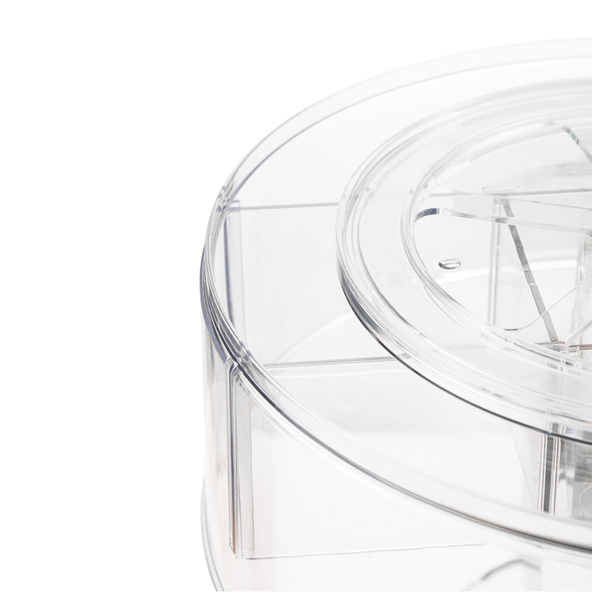 Mainstays High Wall 12-inch Clear Lazy Susan Turntable Organizer