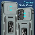 thumbnail image 3 of for Samsung Galaxy S24 Case with Slide Camera Cover+Screen Protector (1 Pack), Rotated Ring Kickstand Military Grade Shockproof Protective Cover-Grey, 3 of 13