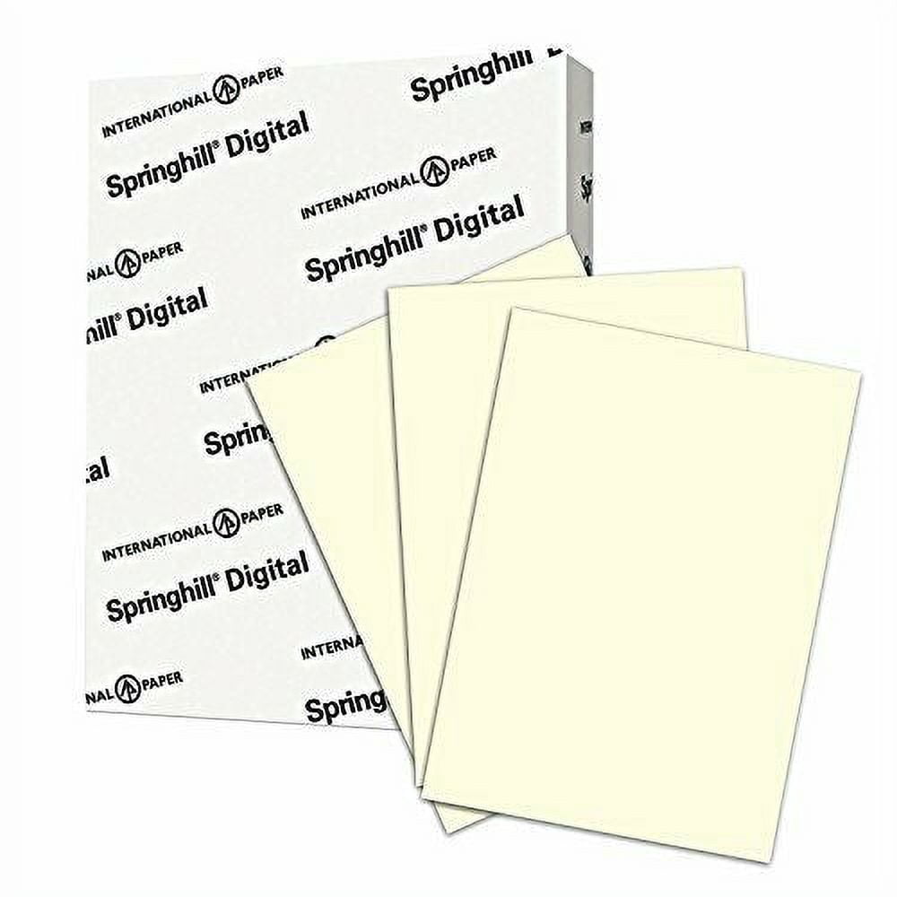 Springhill Digital Opaque Colors Cream, 60lb, Ledger, 11 x 17, 500 Sheets / 1 Ream, Made In The USA