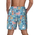 thumbnail image 4 of Uemuo Cute Dog Pattern Mens Swim Trunks Quick Dry Board Shorts with Mesh Lining, Stretch Beach Shorts Quick Dry No-Chafing Board Shorts-Small, 4 of 9
