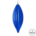 thumbnail image 2 of Vickerman M183202S 8 in. Blue Shiny Line Finial Ornament  4 per Bag, 2 of 3