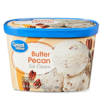 Walmart Grocery Great Value Butter Pecan Ice Cream 48 Fl Oz