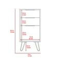 thumbnail image 6 of Canddidliike Light Dresser, 3 Drawer Storage Organizer Tall Chest of Drawer for Bedroom Hallway, Hairpin Legs, Light Oak, 6 of 7