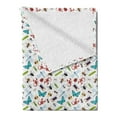 thumbnail image 2 of Animals Soft Flannel Fleece Throw Blanket, Colorful Insects Butterfly Caterpillar Scorpion and Spiders Nature Illustration, Cozy Plush for Indoor and Outdoor Use, 50" x 70", Multicolor, by Ambesonne, 2 of 5