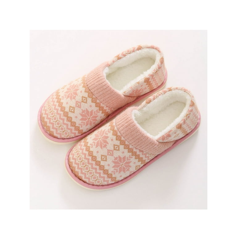 UKAP Ladies Slipper For Mom House Mother Shoe Bedroom Memory Foam Slippers Pink Style B 7-7.5 - Walmart.com