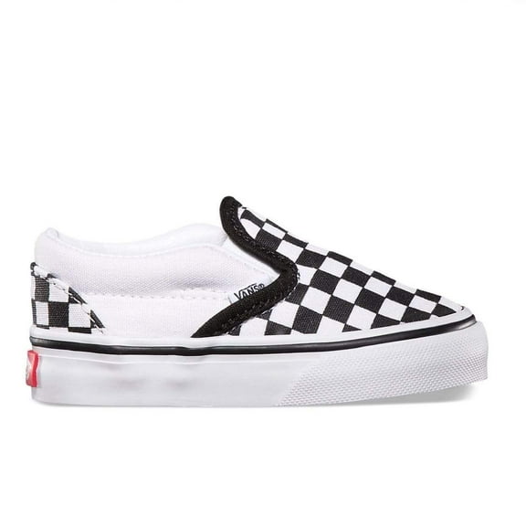 vans boys' classic slip-on (toddler) - black/white checkerboard - 6.5 toddler