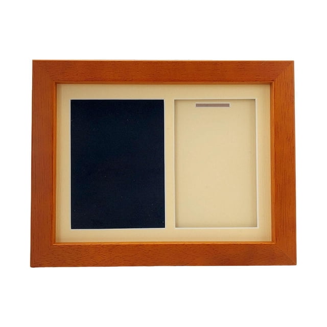 Siruishop Photo Frame Medal Display Shadow Box Accessory for Bookshelf Memory Keepsake Coffee Color Frame