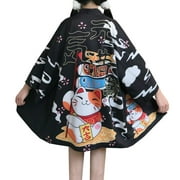 HAORUN Women Japanese Kimono Coat Cardigan Yukata Bathrobe Blouse Tops Outwear Loose Summer