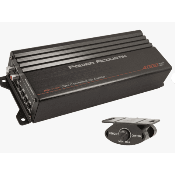 Power Acoustik MICRO1-4000D 1-CH Monoblock 4000W Max Class-D Compact Amplifier