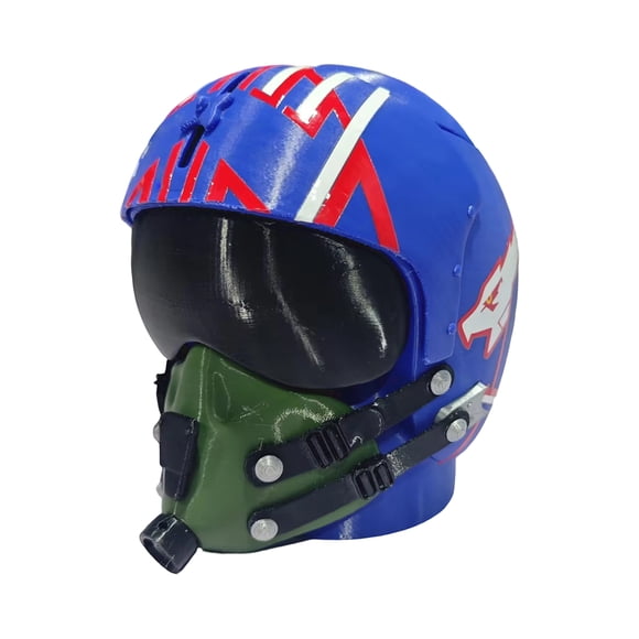 Top of-Gun Helmet Popcorn Bucket – Movie Themed Pilot Helmet Snack Container, Reusable Cinema Popcorn Bucket for Home Theater Collectible Gift