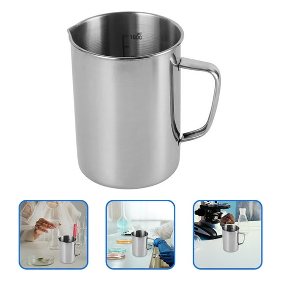 Beaupretty stainless steel beaker Stainless Steel Cup for Kitchenware and Laboratory 1Set