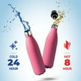 thumbnail image 4 of Triple Insulated Stainless Steel Water Bottle (set of 2) 17 Ounce, Sleek Insulated Water Bottles, Keeps Hot and Cold, 100% LeakProof Lids, Sweat Proof Water Bottles, Great for Travel, Picnic& Camping., 4 of 7