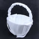 thumbnail image 2 of Cesta de satén blanco con cuentas para niña de las flores para boda con lazo decorativo, 2 of 8