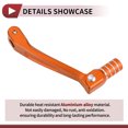 thumbnail image 4 of Palanca de cambio de motocicleta plegable Unique Bargains para Honda CRF150F 2003-2017, aleación de aluminio, palanca de cambio naranja, cabeza naranja con anillo tono plateado, 4 of 6