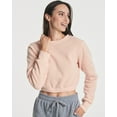 thumbnail image 2 of Real Essentials 3 Pack: Women's Fleece Cropped Sweatshirt - Long Sleeve Crew Neck Crop Top (Available in Plus Size), 2 of 6