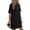 #0360-Black, variant on Women Crew Neck Short Sleeve Loose Tunic Dress Solid Color Side Pockets Soft Casual Daily Mini Dress Green XXXXXL Birthday Gift
