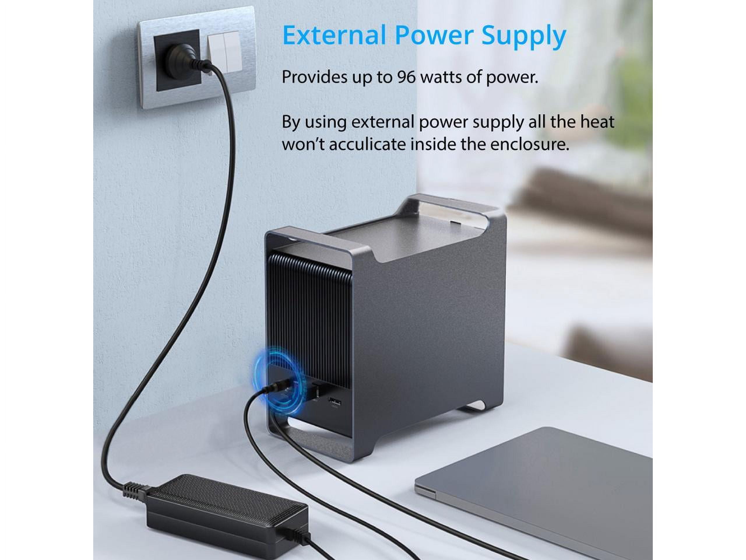 5 Bay 2.5" and 3.5" SATA HDD External USB 3.0 / eSATA RAID Hard Drive Enclosure