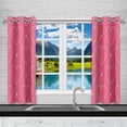 thumbnail image 2 of MKHERT Cute Hearts Pattern Window Curtain Kitchen Curtains Window Treatments 26x39 inch,Set of 2, 2 of 2