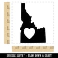 thumbnail image 2 of Idaho State with Heart Self-Inking Rubber Stamp Ink Stamper - Blue Ink - Large 1-1/2 Inch, 2 of 7