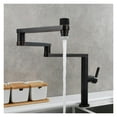 thumbnail image 1 of Brass Folding Kitchen Faucet Double Joint Swing Arms Hot & Cold Water Three Section Extension Sink Faucet Dual Functions Tap ,Easy Opearte, 1 of 7