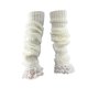 thumbnail image 5 of Calentadores de brazos de punto para clima frío, calentadores de muñecas de moda, estilo japonés encaje blanco, 5 of 9