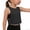 Black, variant on Girls Athletic Shirts Lightweight Casual Sleeveless Workout Tank Tops Solid Color Basic Crew Neck Crop Sport Tops