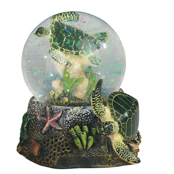 FC Design 3.75"H Green Sea Turtle Glitter Snow Globe Statue Sculpture Ornament Decoration Home/Room Decor and Unique Gift Ideas for Housewarming, Holidays and Birthdays