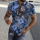 thumbnail image 4 of Camisas con estampado 3D de dólares para hombre, camisas casuales de verano de manga corta ajustadas con botones, blusas y tops para hombre, 4 of 5
