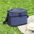 thumbnail image 6 of koolsoo Bag Lunch Box Multifunctional Zipper Insulated Thermal Bag for Travel Beach Work Lunch Office Hiking Blue 25.5x15.5x19cm, 6 of 8