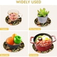thumbnail image 5 of Coolnut Owls Flowers Round Woven Potholders Set Trivets for Hot Dishe Heat Resistant Non-Slip Trivets for Cooking and Baking Kitchen Home Decor, 5 of 7