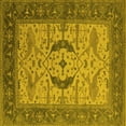 thumbnail image 1 of Ahgly Company Indoor Square Oriental Yellow Industrial Area Rugs, 6' Square, 1 of 4