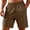 Camel, variant on Mens Textured Casual Shorts Drawstring Elastic Waist Loose Fit Knee Length Shorts For Streetwear And Daily Wear,Beige,XXL