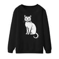 thumbnail image 4 of Weikingp Womens Pullover Sweatshirts Cotton Sweatshirts for Women Cute Clothes for Women Pullover Sweaters for Women Sweatshirts for Women Black L, 4 of 4