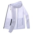 thumbnail image 5 of Mdesiwst Men Summer Sunscreen Coat Hooded Thin Anti-UV Zipper Closure Solid Color Sunshade Long Sleeves Plus Size Fishing Men Summer Jacket Cycling Garment, 5 of 7