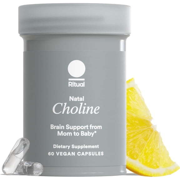 Ritual Natal Choline Supplement for Pregnancy, 550mg, 60 Capsules, Citrus