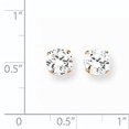 thumbnail image 2 of Quality Gold XD13CZ 14K Yellow Gold 6.5 mm CZ Stud Earrings, 2 of 2