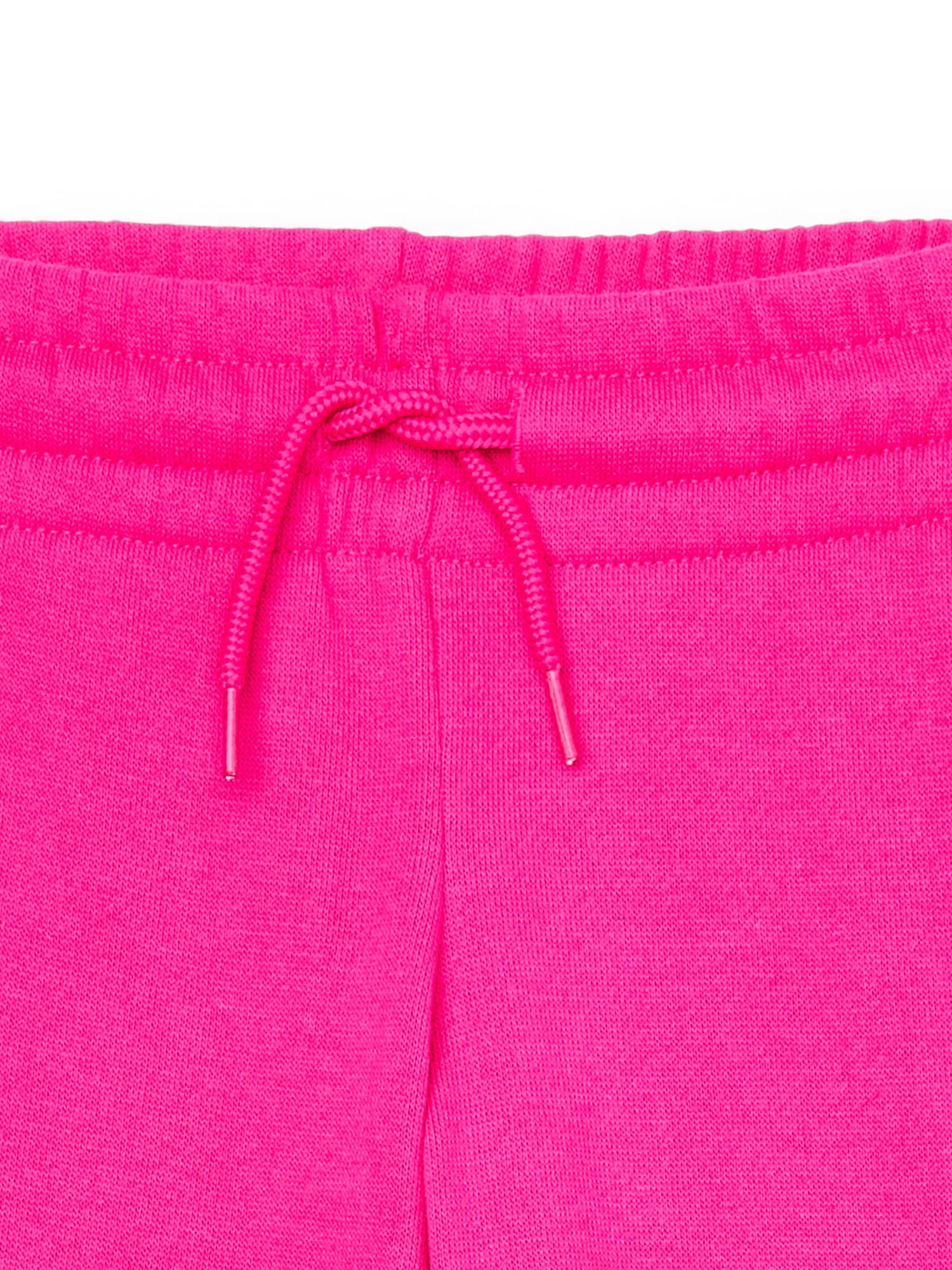 Athletic Works Little and Big Girls Fleece Jogger Sweatpants, Sizes 4-18 & Plus