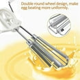 thumbnail image 5 of Egg Beater Mixer, Heavy Duty Stainless Steel Rotary Hand Whip Whisk Hand Mixer, Egg Beater Cooking Tool Suitable For Kitchen Gadget, 1 Pcs, 10.0Inches, 5 of 6