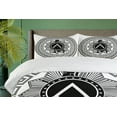 thumbnail image 4 of Ambesonne Retro Duvet Cover Set, Spartan, 2-Calking, Grey Black White, 4 of 7