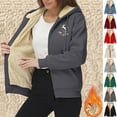 thumbnail image 6 of qucoqpe Women's Christmas Full Zip Hoodies Cozy Long Sleeve Fleece Sweatshirt Jacket, 6 of 6