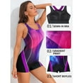 thumbnail image 7 of Alove Womens Sports Gradient Swimwear One Piece Swimsuit Color Block Sports Swimsuits Flat Leg, 7 of 7