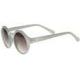 thumbnail image 3 of sunglassLA Unisex Retro 70s Fashion Pastel Color Horn Rimmed Round Sunglasses (Grey / Lavender) - 47mm, 3 of 4
