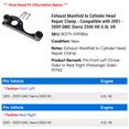 thumbnail image 2 of Exhaust Manifold to Cylinder Head Repair Clamp - Compatible with 2001 - 2009 GMC Sierra 2500 HD 6.0L V8 2002 2003 2004 2005 2006 2007 2008, 2 of 3