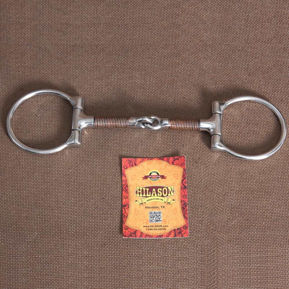 5" Hilason Western Stainless Steel Horse Copper Mouth Bit W/ 2.5" Ring