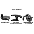 thumbnail image 4 of Rolling Stool Task Chair Drafting Adjustable with Wheels and Backrest Heavy Duty for Office Kitchen Medical Dentist Shop Lab and Home(Without Footrest), 4 of 5
